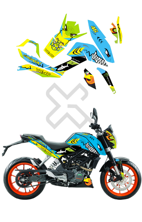 Duke 200 Shark Sticker | Duke 200 Bs4 Shark 46 Wrap